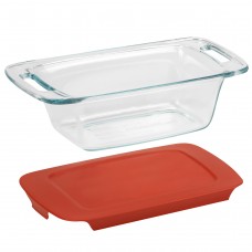 Pyrex Easy Grab 1.5 Qt. Loaf Dish with Plastic Cover REX1198